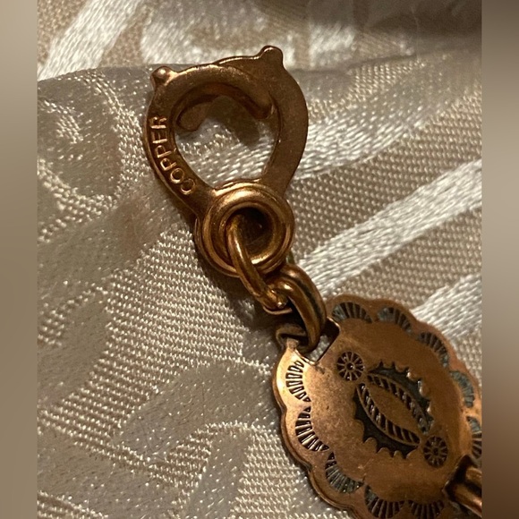 MAKE AN OFFER 🍒 Vintage Copper Concha Panel Bracelet #9197 - Picture 7 of 11